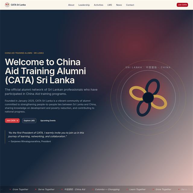 CATA Sri Lanka — Alumni network portal with LMS designed and developed by ZyntaX Online